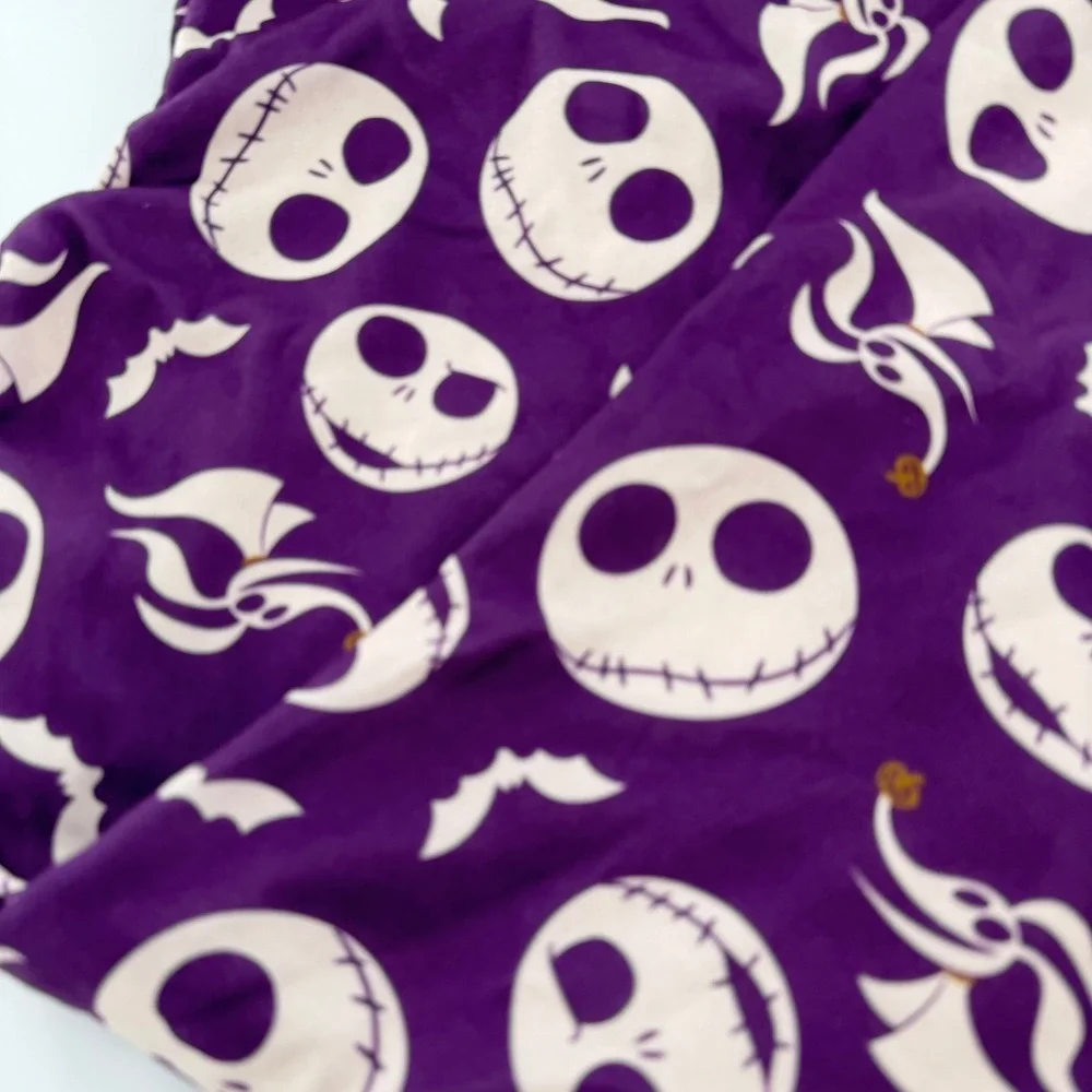 Disney Pajama Pants Nightmare Before Christmas Jack Skellington Small Purple New - Picture 3 of 5